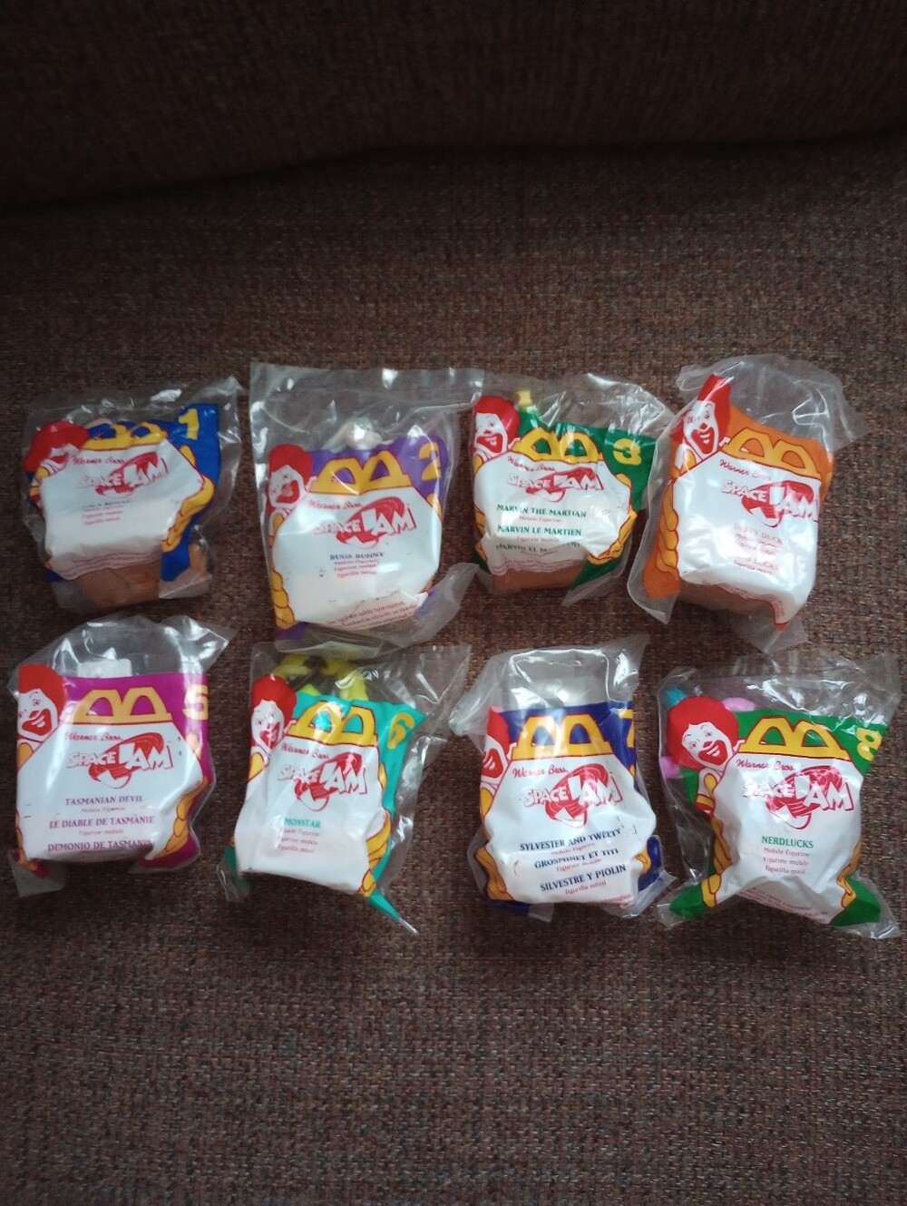 McDonald's Happy Meal Toys - Space Jam Looney Tunes Toys-Complete Set Of 8- New